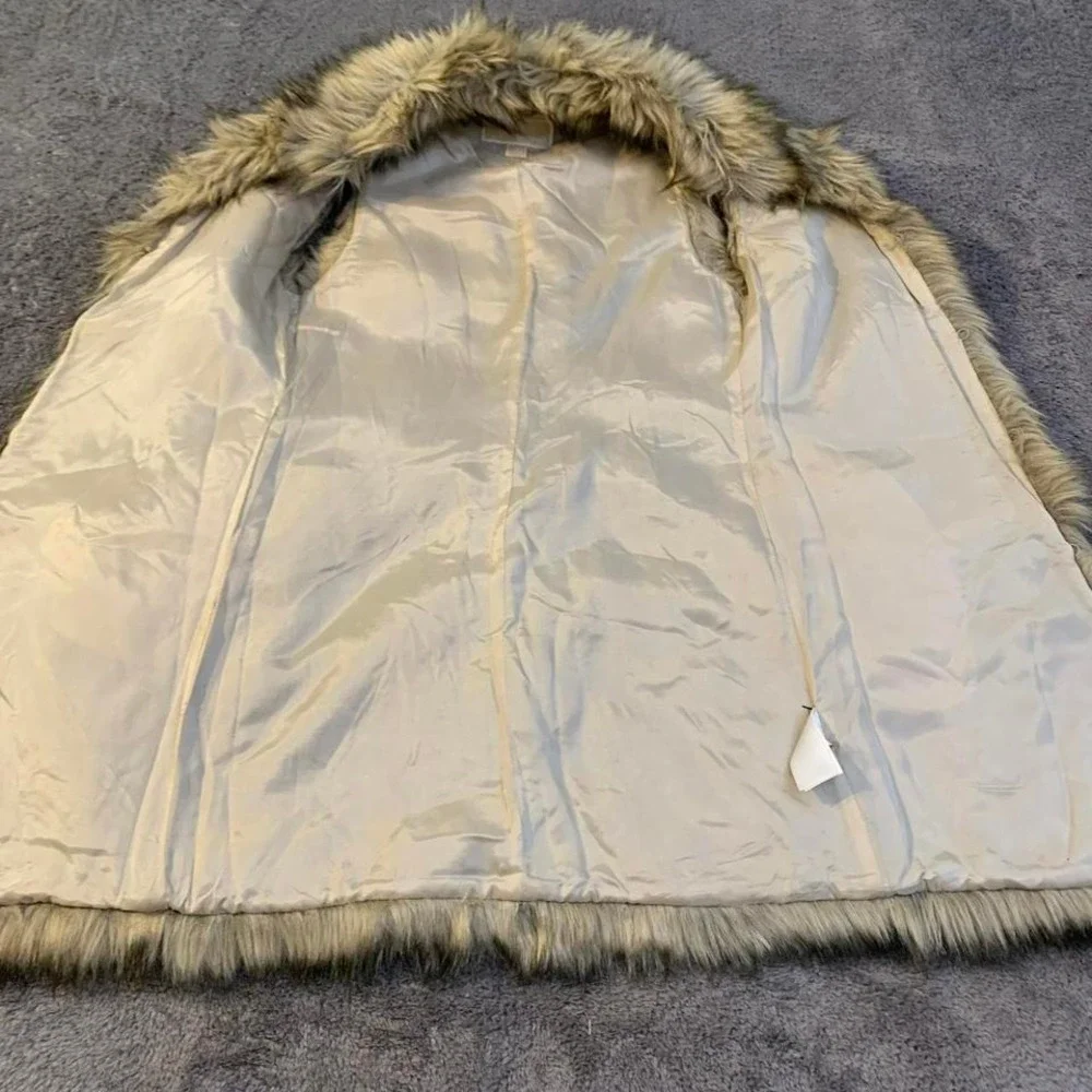 Michael Kors Brown and Cream Fall‎ Faux Fur Downtown City Vest Size Small